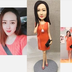 Surprise Gift Custom Handmade Your 3D Portrait Art Doll from Photos by uDesign
